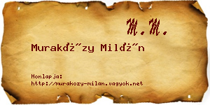 Muraközy Milán névjegykártya