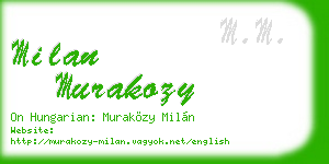 milan murakozy business card